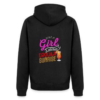 Tequila sunrise - Veste à capuche bio Premium Unisexe - noir - Dos - Nico (187cm)