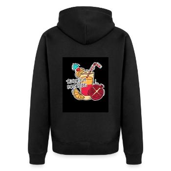 Tequila sunrise - Veste à capuche bio Premium Unisexe - noir - Dos - Nico (187cm)