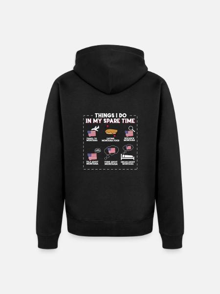 Montana - Unisex Premium Organic Zip Hoodie - black