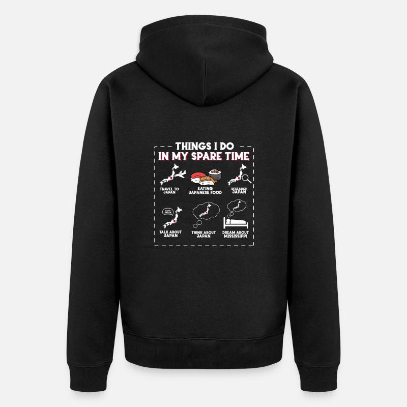 Japon - Veste à capuche bio Premium Unisexe - noir