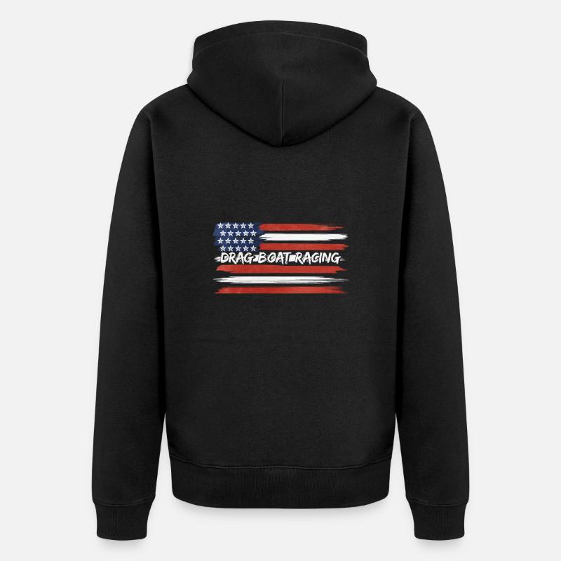Drachenbootrennen Drachenboot - Unisex Premium Bio Zip Hoodie - Schwarz