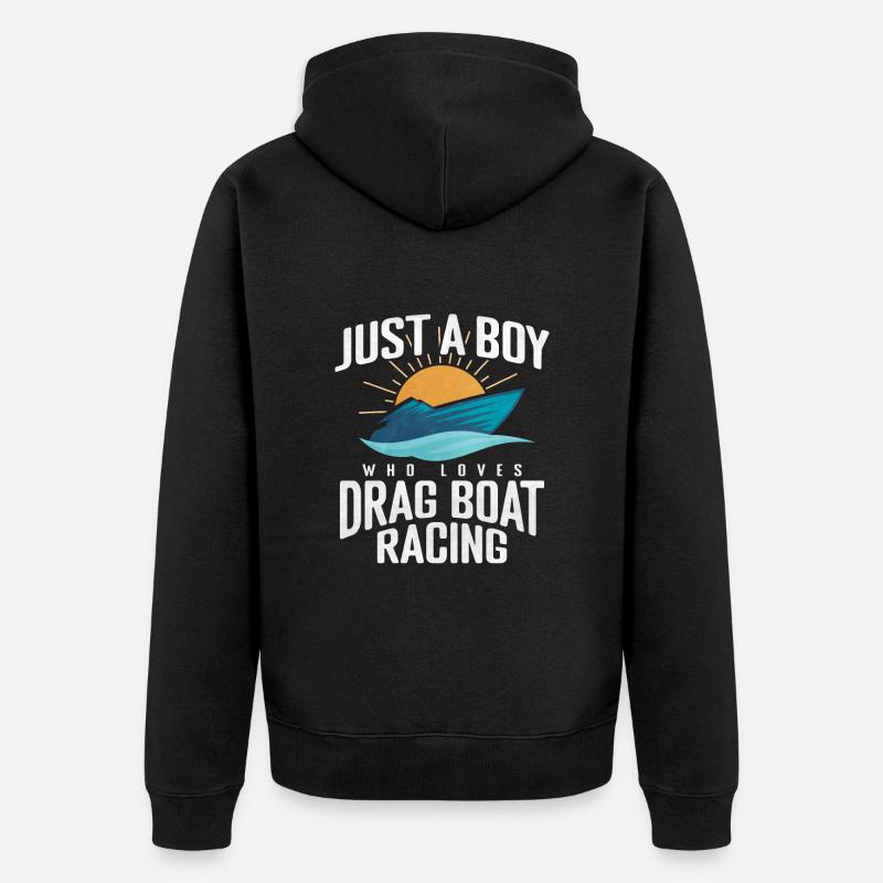 Drachenbootrennen Drachenboot - Unisex Premium Bio Zip Hoodie - Schwarz