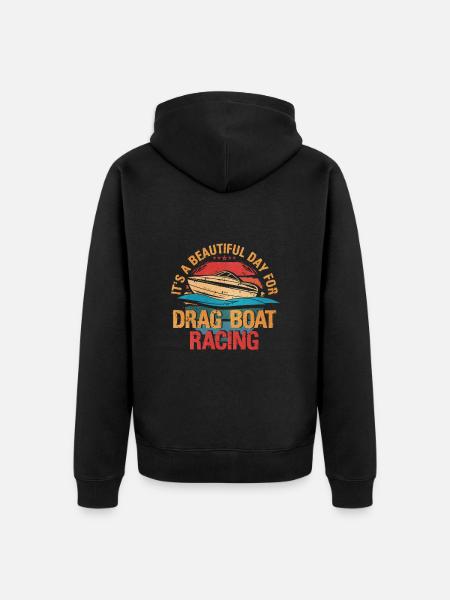Drachenbootrennen Drachenboot - Unisex Premium Bio Zip Hoodie - Schwarz