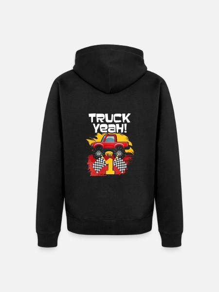 1st birthday - Unisex Premium Organic Zip Hoodie - black