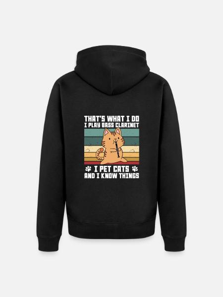 Clarinet - Unisex Premium Organic Zip Hoodie - black
