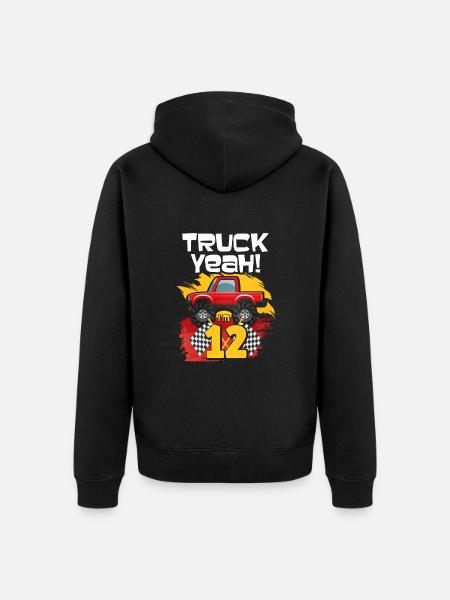 12th birthday - Unisex Premium Organic Zip Hoodie - black