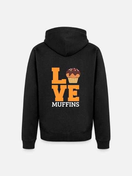 Muffin - Unisex Premium Bio Zip Hoodie - Schwarz
