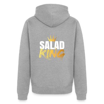 Salade King - Veste à capuche bio Premium Unisexe - gris chiné - Dos - Nico (187cm)