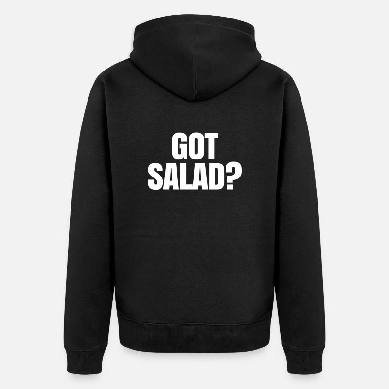 Salat - Unisex Premium Bio Zip Hoodie - Schwarz