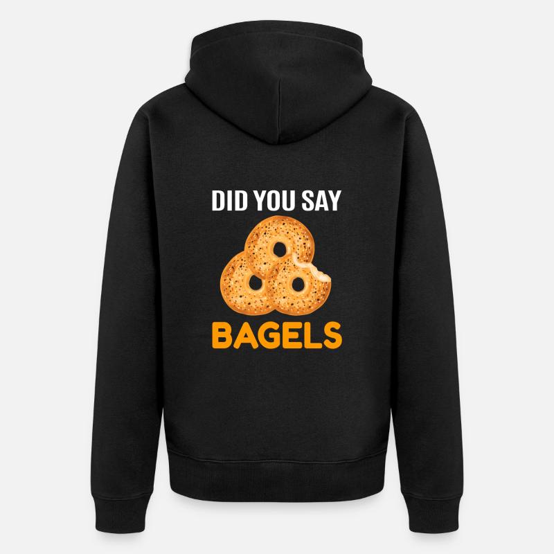 Bagel Bagels Cadeau - Veste à capuche bio Premium Unisexe - noir
