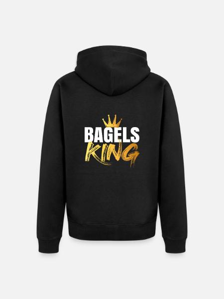 Bagel Bagels Gift - Unisex Premium Organic Zip Hoodie - black