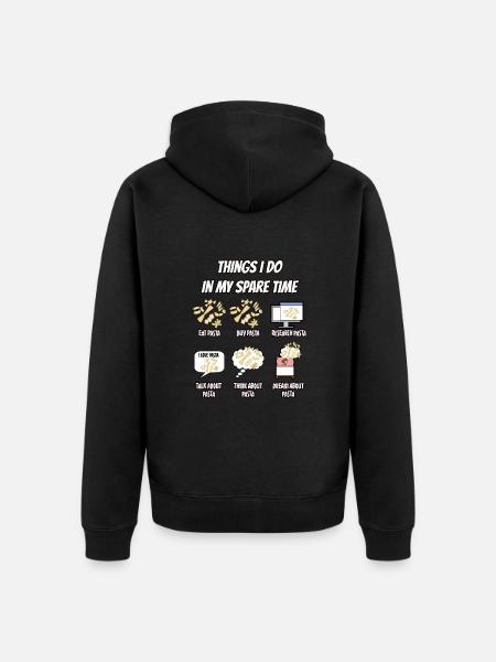 Pasta Pasta Italy Gift - Unisex Premium Organic Zip Hoodie - black