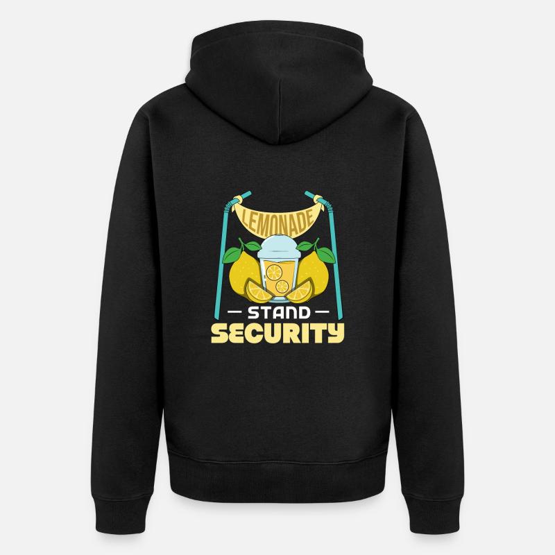 Sécurité du stand de limonade - Veste à capuche bio Premium Unisexe - noir