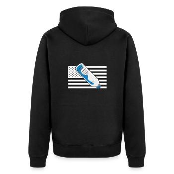 Water Bottle Flipping Bottle Turning - Unisex Premium Organic Zip Hoodie - black - Back - Nico (187cm)