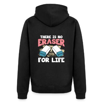 Eraser Costume Gift - Unisex Premium Organic Zip Hoodie - black - Back - Nico (187cm)