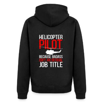Cadeau pilote d’hélicoptère - Veste à capuche bio Premium Unisexe - noir - Dos - Nico (187cm)