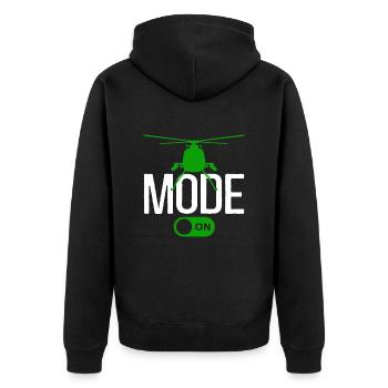 Mode hélicoptère activé - Veste à capuche bio Premium Unisexe - noir - Dos - Nico (187cm)