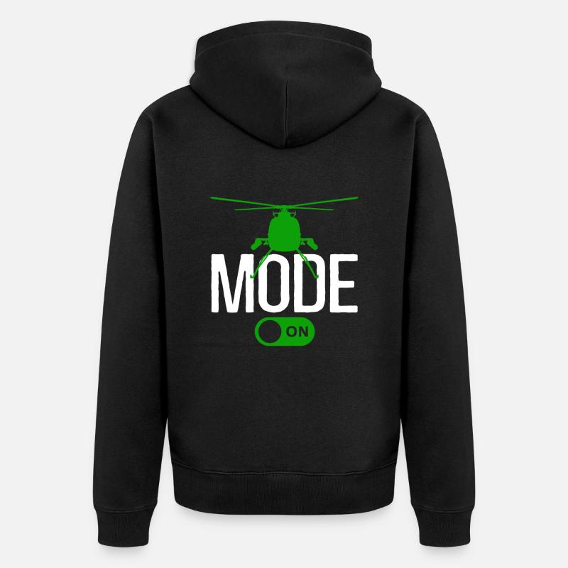 Mode hélicoptère activé - Veste à capuche bio Premium Unisexe - noir