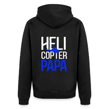 Hélicoptère Papa - Veste à capuche bio Premium Unisexe - noir - Dos - Nico (187cm)