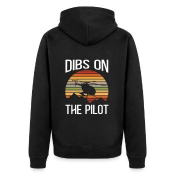 Cadeau de pilote d’hélicoptère - Veste à capuche bio Premium Unisexe - noir - Dos - Nico (187cm)