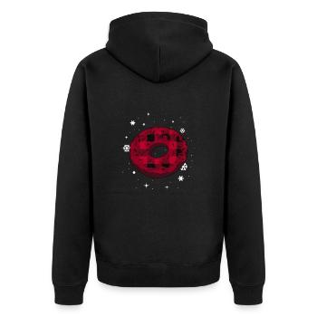 Bagel Gift Funny - Unisex Premium Organic Zip Hoodie - black - Back - Nico (187cm)