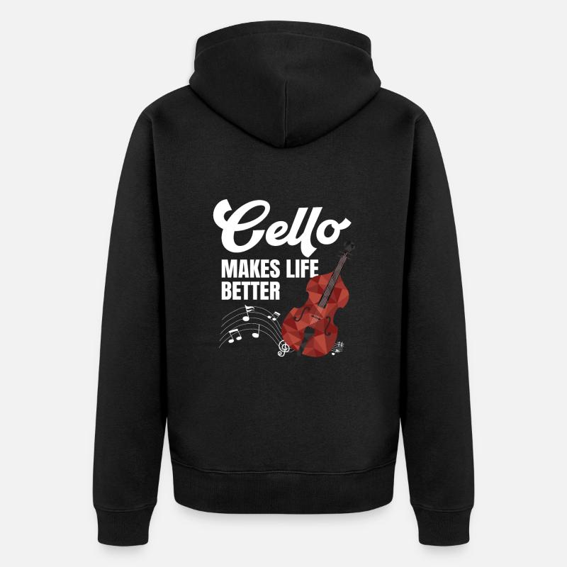 Violoncelle Drôle Cadeau Alto - Veste à capuche bio Premium Unisexe - noir