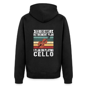 Violoncelle Drôle Cadeau Alto - Veste à capuche bio Premium Unisexe - noir - Dos - Nico (187cm)