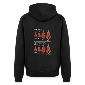 Violoncelle Drôle Cadeau Alto - Veste à capuche bio Premium Unisexe - noir - Dos - Nico (187cm)