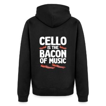 Violoncelle Drôle Cadeau Alto - Veste à capuche bio Premium Unisexe - noir - Dos - Nico (187cm)