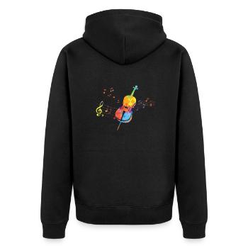 Violoncelle Drôle Cadeau Alto - Veste à capuche bio Premium Unisexe - noir - Dos - Nico (187cm)
