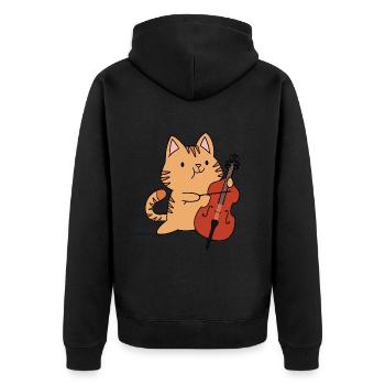 Violoncelle Drôle Cadeau Alto - Veste à capuche bio Premium Unisexe - noir - Dos - Nico (187cm)