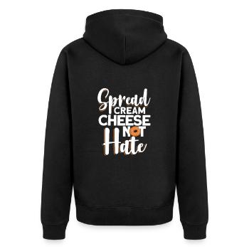 Bagel Gift Funny - Unisex Premium Organic Zip Hoodie - black - Back - Nico (187cm)