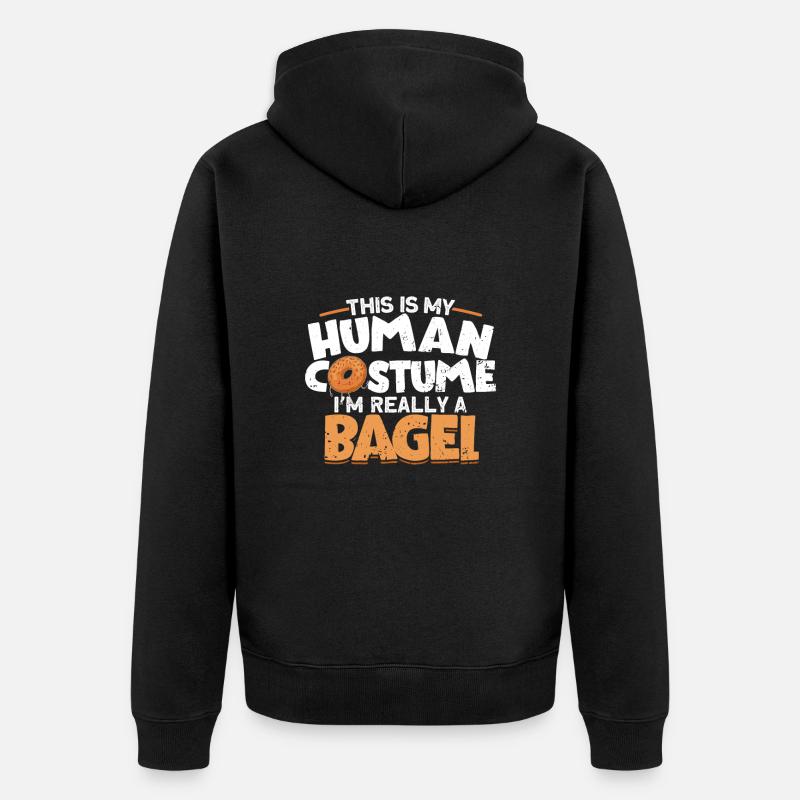 Bagel Cadeau Drôle - Veste à capuche bio Premium Unisexe - noir