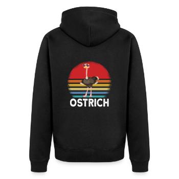Strauss Sunglasses - Unisex Premium Organic Zip Hoodie - black - Back - Nico (187cm)