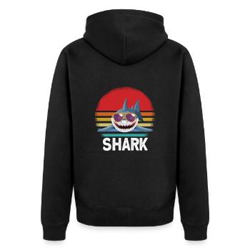 Lunettes de soleil de requin - Veste à capuche bio Premium Unisexe - noir - Dos - Nico (187cm)