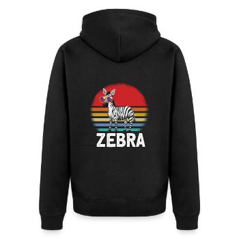 Lunettes de soleil Zebra - Veste à capuche bio Premium Unisexe - noir - Dos - Nico (187cm)