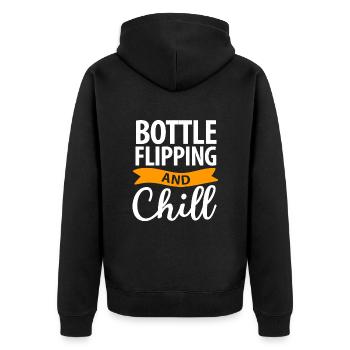 Water Bottel Flipping Gift Bottle - Veste à capuche bio Premium Unisexe - noir - Dos - Nico (187cm)