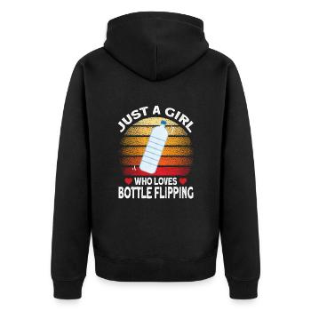 Water Bottel Flipping Gift Bottle - Veste à capuche bio Premium Unisexe - noir - Dos - Nico (187cm)