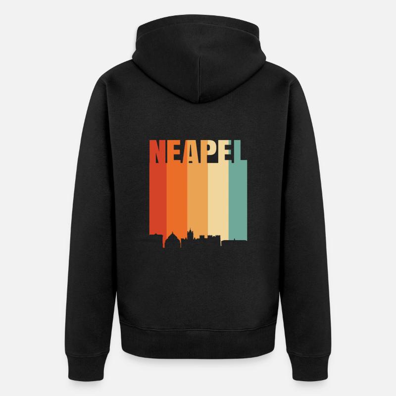 Naples Italie Skyline - Veste à capuche bio Premium Unisexe - noir