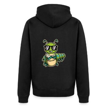 Chenille - Veste à capuche bio Premium Unisexe - noir - Dos - Nico (187cm)