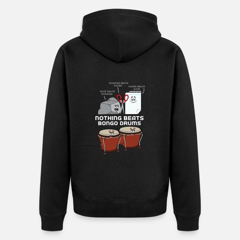 Bongo Drums Drum - Veste à capuche bio Premium Unisexe - noir