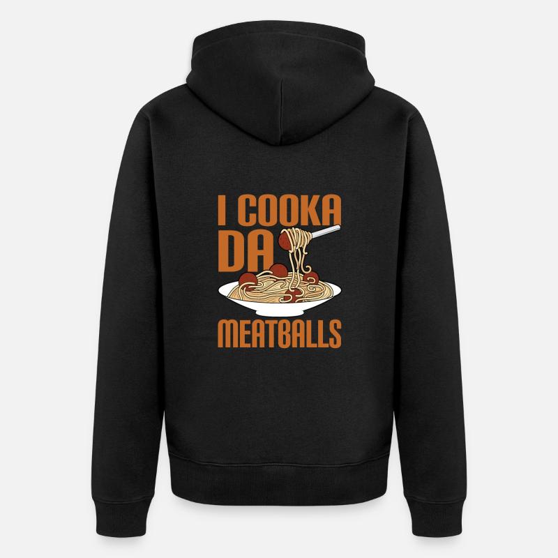 Meatballs Fleischbällschen Geschenk - Unisex Premium Bio Zip Hoodie - Schwarz