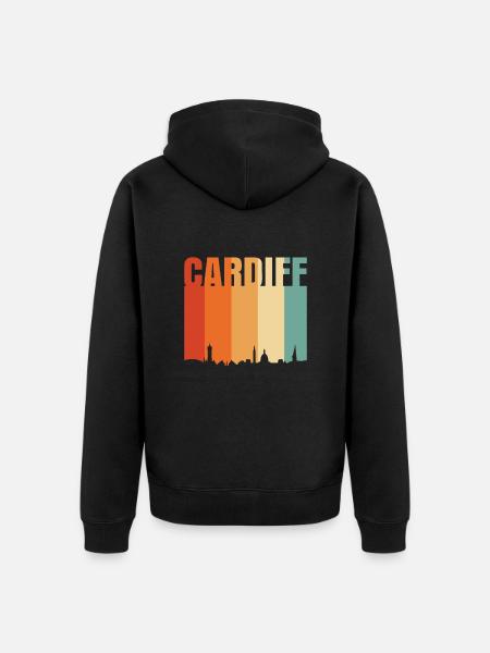 La beauté de Cardiff - Veste à capuche bio Premium Unisexe - noir