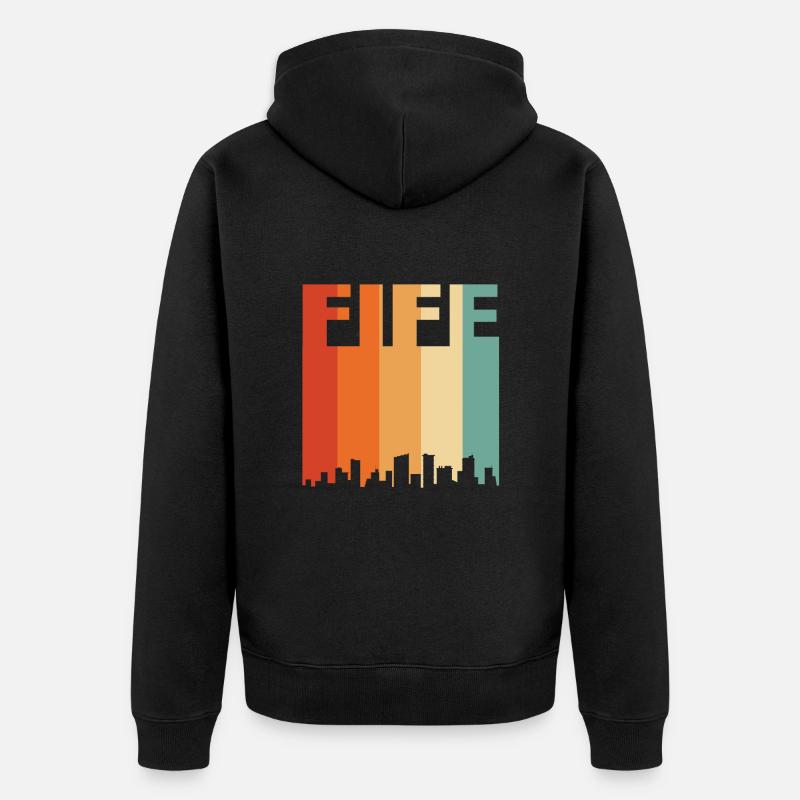 Fife UK England - Unisex Premium Bio Zip Hoodie - Schwarz