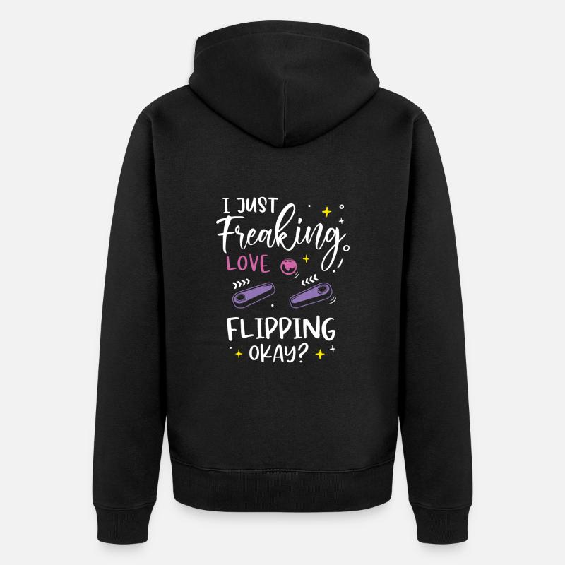 Frettchen - Unisex Premium Bio Zip Hoodie - Schwarz