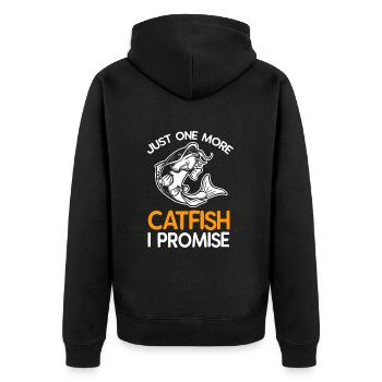 Cadeau de pêche au poisson-chat - Veste à capuche bio Premium Unisexe - noir - Dos - Nico (187cm)