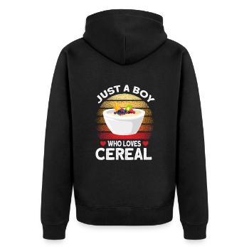 Muesli - Veste à capuche bio Premium Unisexe - noir - Dos - Nico (187cm)