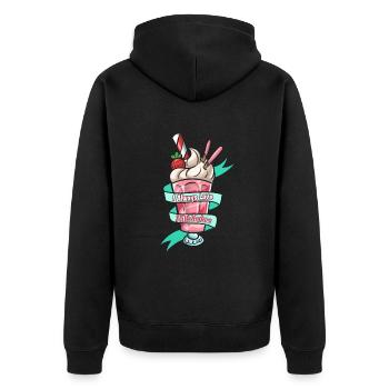 Milkshake Milk Drink Milk Gift - Unisex Premium Organic Zip Hoodie - black - Back - Nico (187cm)