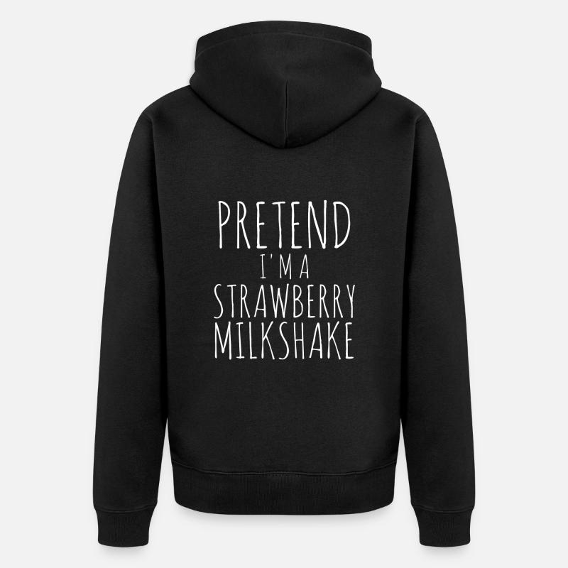 Milchshake Milchdrink Milch Geschenk - Unisex Premium Bio Zip Hoodie - Schwarz