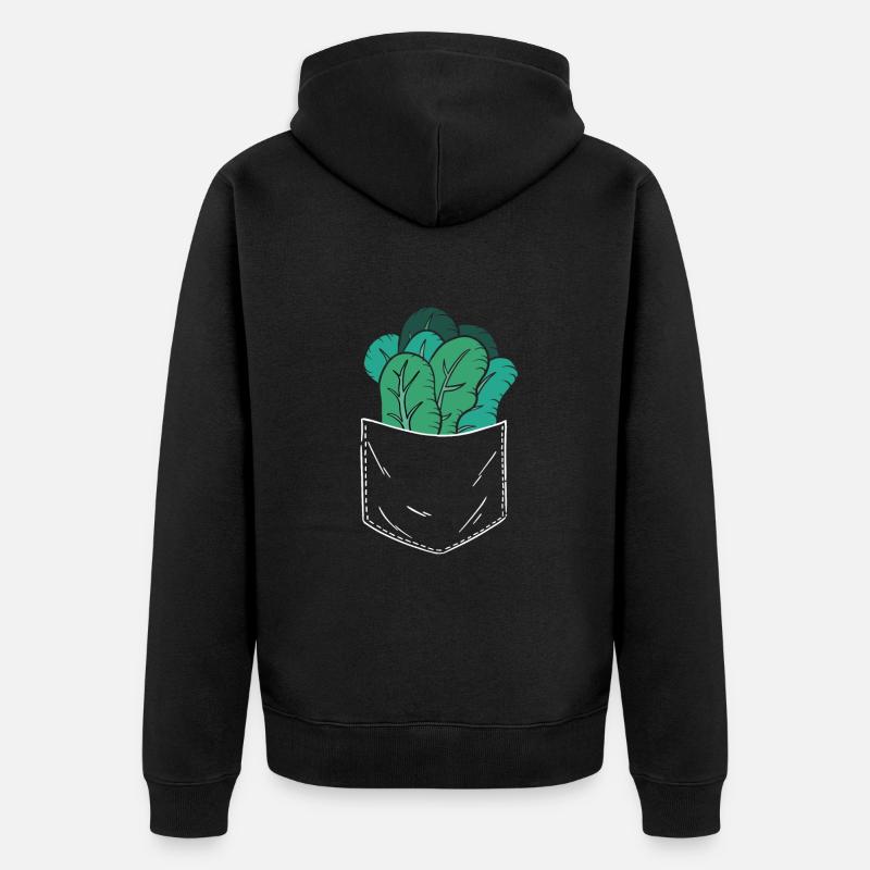 Épinard - Veste à capuche bio Premium Unisexe - noir
